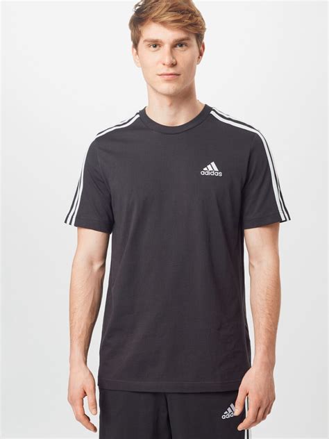 adidas essentials 3 stripe shirt.